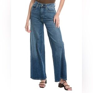 DL1961 Hepburn Seagate High Rise Wide Leg Zip Fly Jeans Dark Wash Denim 29 NWT